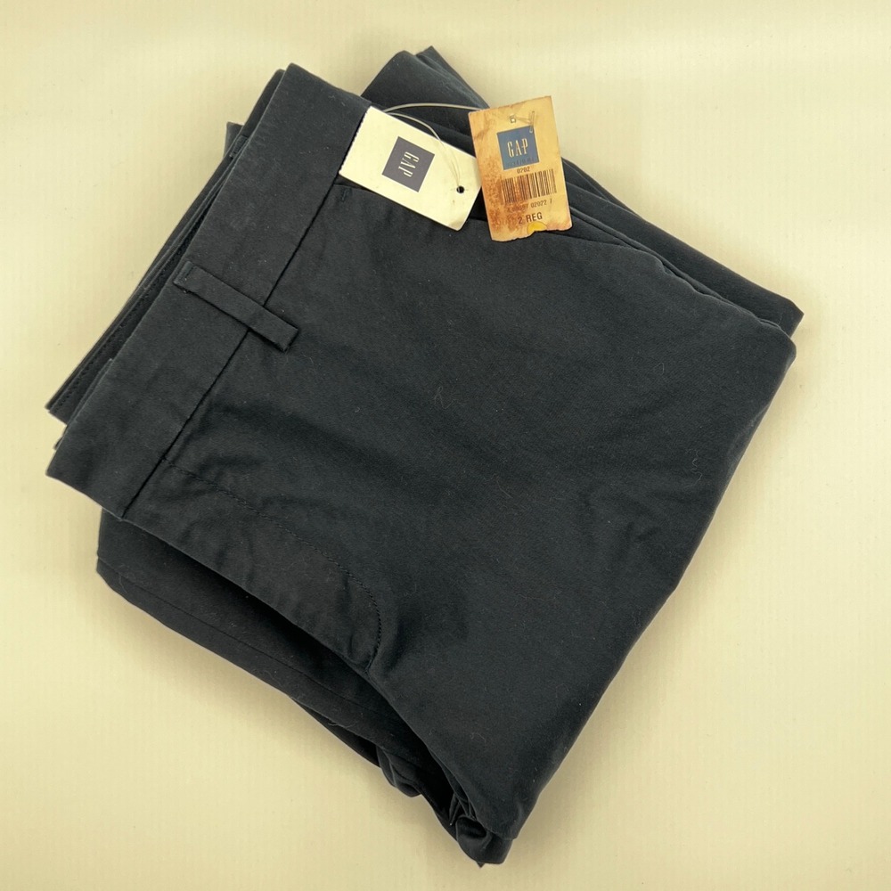 Gap Khakis SFNY Trousers Women 2 Reg‎ Navy Blue New Flare Leg Stretch Chinos